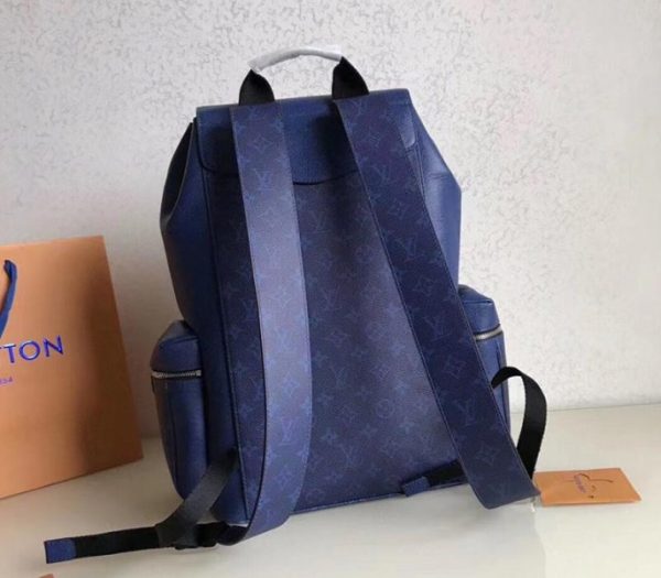 Replica Louis Vuitton Taiga Leather Outdoor Backpack In Pacific Blue - Image 3