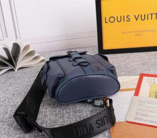 Replica Louis Vuitton Taurillon Leather Christopher XS Backpack In Navy Blue - Image 4