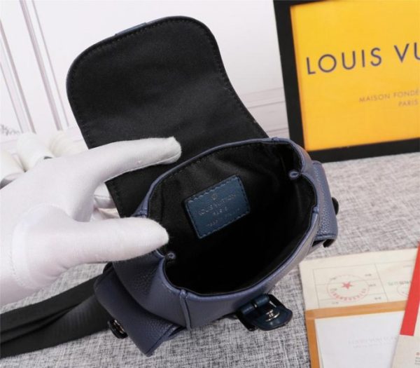 Replica Louis Vuitton Taurillon Leather Christopher XS Backpack In Navy Blue - Image 5