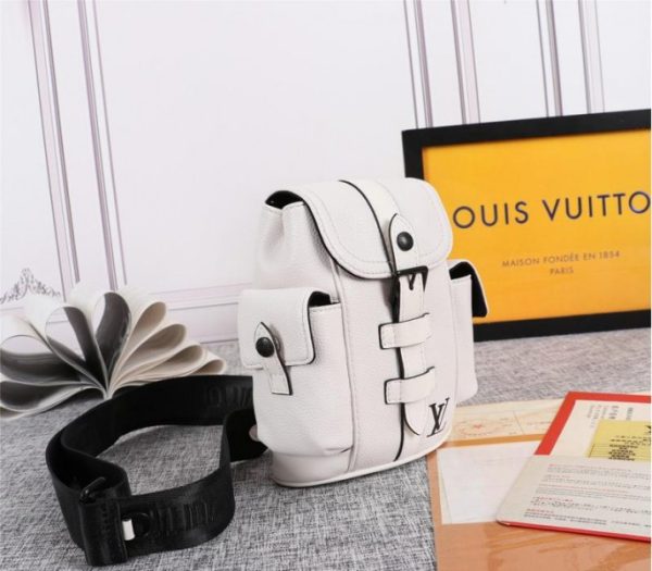 Replica Louis Vuitton Taurillon Leather Christopher XS Backpack In White - Image 2