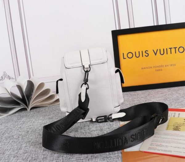 Replica Louis Vuitton Taurillon Leather Christopher XS Backpack In White - Image 3