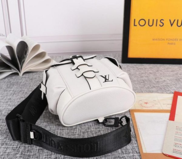 Replica Louis Vuitton Taurillon Leather Christopher XS Backpack In White - Image 4