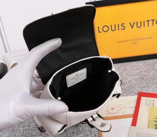 Replica Louis Vuitton Taurillon Leather Christopher XS Backpack In White - Image 5