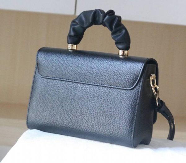 Replica Louis Vuitton Taurillon Leather Twist MM Scrunchie Handle In Black - Image 3