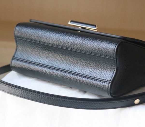 Replica Louis Vuitton Taurillon Leather Twist MM Scrunchie Handle In Black - Image 4