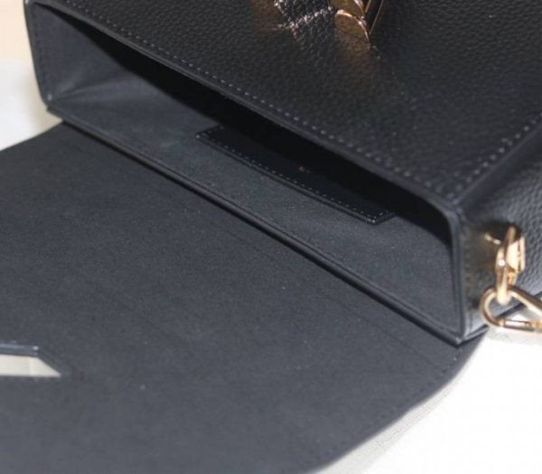 Replica Louis Vuitton Taurillon Leather Twist MM Scrunchie Handle In Black - Image 5
