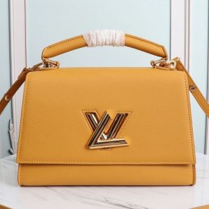 Replica Louis Vuitton Twist One Handle MM Handbag In Vibrant Honey