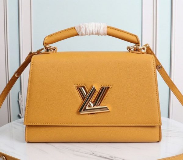 Replica Louis Vuitton Twist One Handle MM Handbag In Vibrant Honey