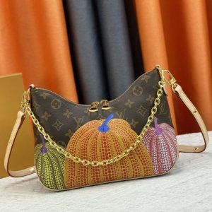 Replica Louis Vuitton X YK Mongram Canvas Boulogne Bag In Pumpkin