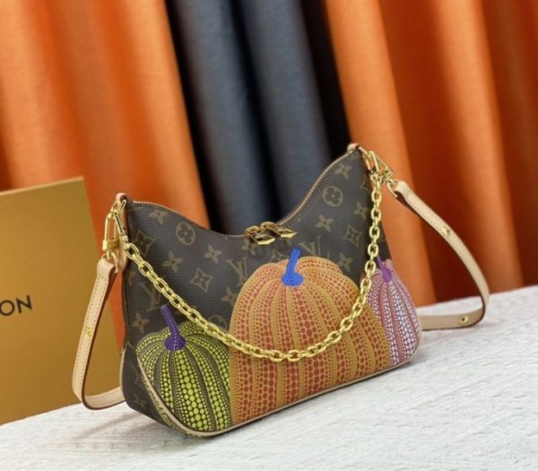 Replica Louis Vuitton X YK Mongram Canvas Boulogne Bag In Pumpkin - Image 2
