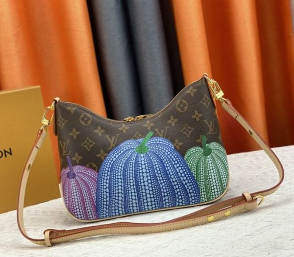 Replica Louis Vuitton X YK Mongram Canvas Boulogne Bag In Pumpkin - Image 3