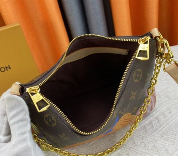 Replica Louis Vuitton X YK Mongram Canvas Boulogne Bag In Pumpkin - Image 6
