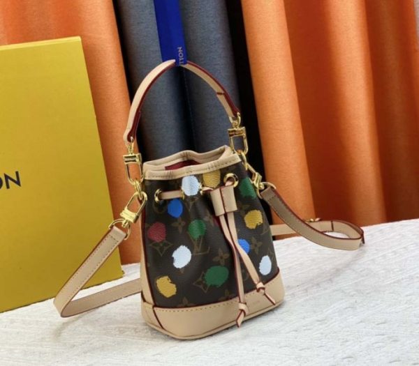Replica Louis Vuitton X YK Monogram Canvas Nano Noe Bag - Image 2