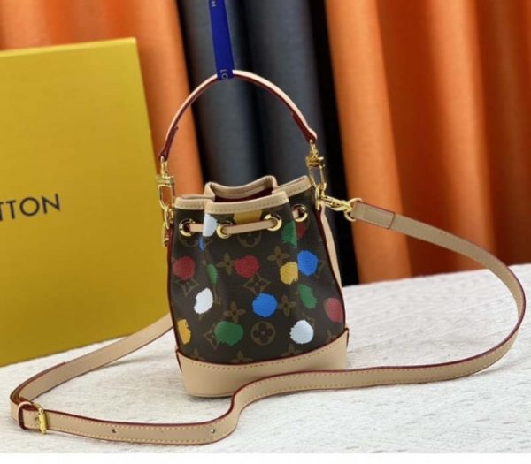 Replica Louis Vuitton X YK Monogram Canvas Nano Noe Bag - Image 3