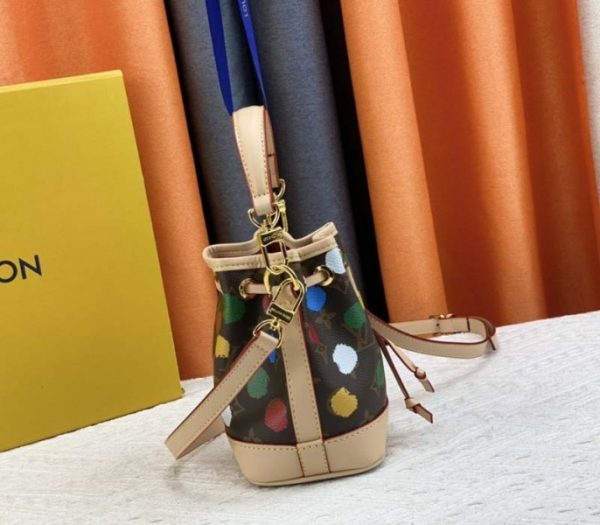Replica Louis Vuitton X YK Monogram Canvas Nano Noe Bag - Image 4
