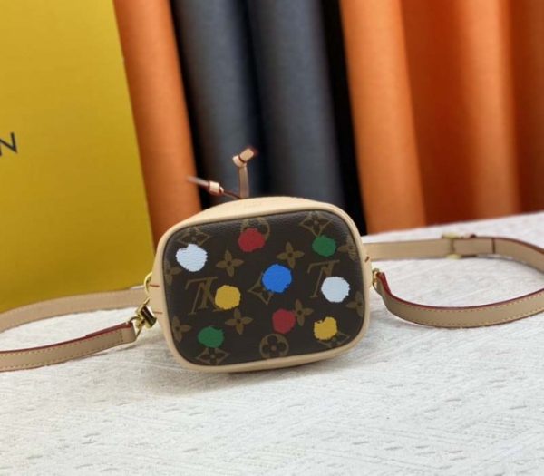 Replica Louis Vuitton X YK Monogram Canvas Nano Noe Bag - Image 5