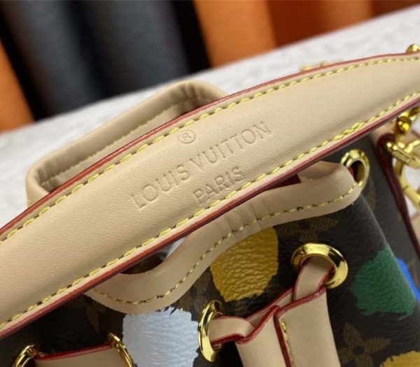 Replica Louis Vuitton X YK Monogram Canvas Nano Noe Bag - Image 8