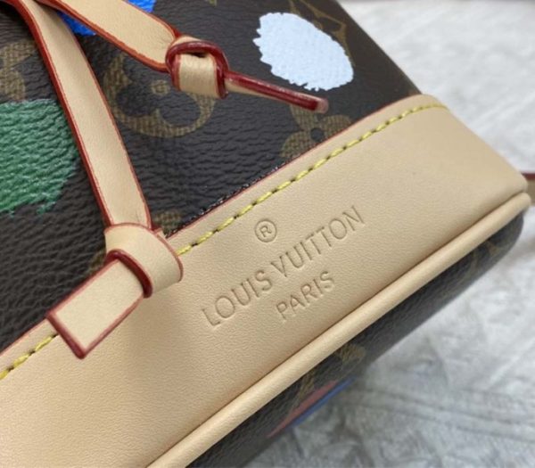 Replica Louis Vuitton X YK Monogram Canvas Nano Noe Bag - Image 9
