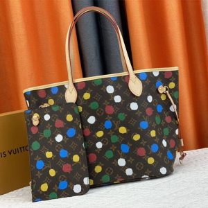 Replica Louis Vuitton X YK Monogram Canvas Neverfull MM Tote