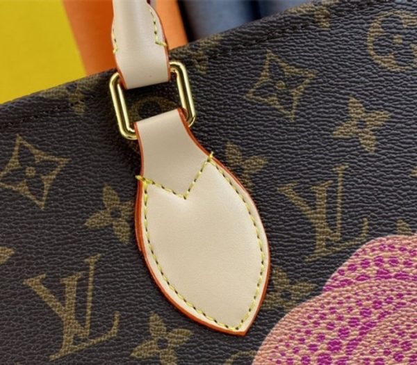 Replica Louis Vuitton X YK Monogram Canvas Onthego MM Tote In Pumpkin - Image 8