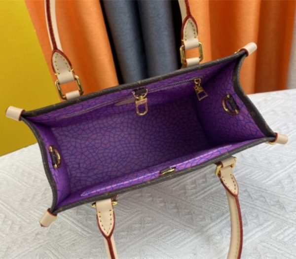 Replica Louis Vuitton X YK Monogram Canvas Onthego PM Tote In Pumpkin - Image 5