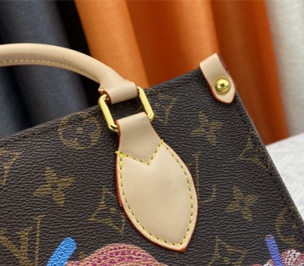 Replica Louis Vuitton X YK Monogram Canvas Onthego PM Tote In Pumpkin - Image 7