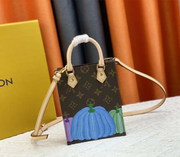 Replica Louis Vuitton X YK Monogram Canvas Petit Sac Plat In Pumpkin - Image 2