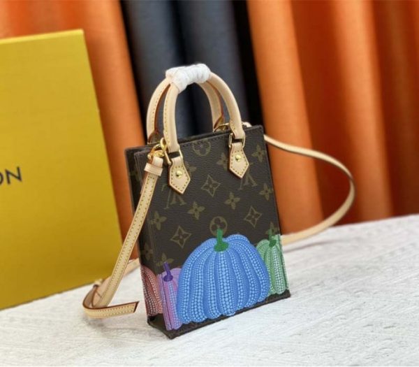 Replica Louis Vuitton X YK Monogram Canvas Petit Sac Plat In Pumpkin - Image 3