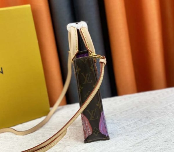Replica Louis Vuitton X YK Monogram Canvas Petit Sac Plat In Pumpkin - Image 4