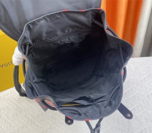 Replica Louis Vuitton X YK Christopher Backpack In Red Infinity Dots - Image 6