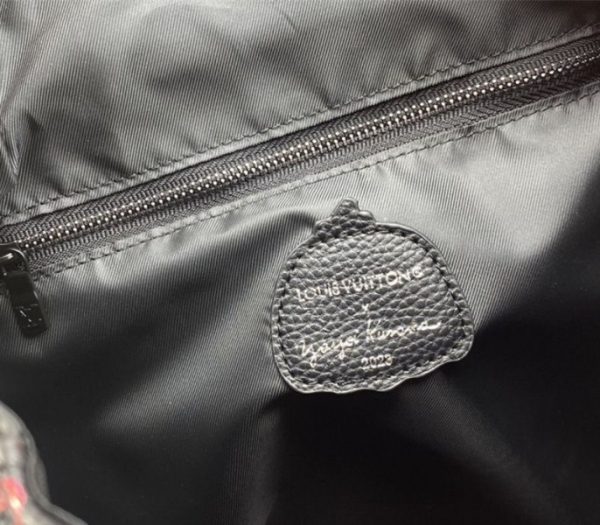 Replica Louis Vuitton X YK Christopher Backpack In Red Infinity Dots - Image 7
