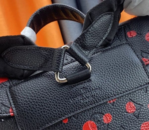 Replica Louis Vuitton X YK Christopher Backpack In Red Infinity Dots - Image 9