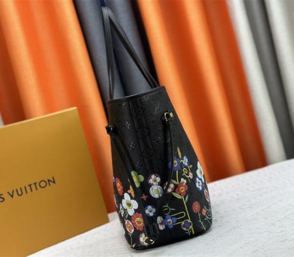 Louis Vuitton X TM Monogram Empreinte Neverfull MM In Black With Style 2 - Image 6
