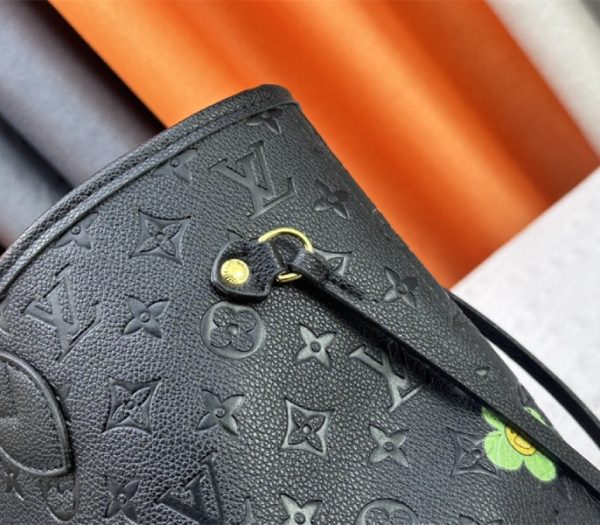 Louis Vuitton X TM Monogram Empreinte Neverfull MM In Black With Style 2 - Image 5