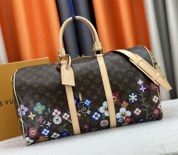 Louis Vuitton X TM Monogram Canvas Keepall Bandouliere 50 - Image 2